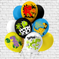 Шар с рисунком 12"  Динозаврики! 30 см 25 шт. в уп.