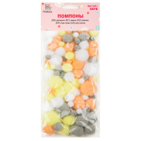 Набор Помпоны 10-30мм 108шт MIX №1