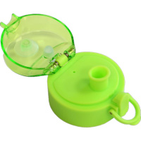 Бутылка для воды 400мл 17,9x6,5 см, пластиковая, с диффузором, с петлей, салатовая