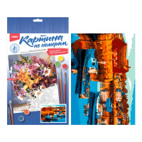 Картина по номерам на картоне 20*30см "Тихая гавань"