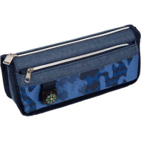 Пенал-косметичка (210*85*55) молния, ткань"Compass"", карман обьемный,с компасом ,на 50пр.