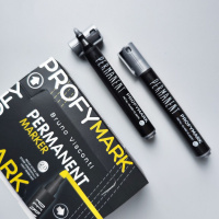 Маркер перманентный 2,0мм пулевидный серебряный