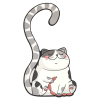 Закладка картонная фигурная "Кот" 6,7*12см