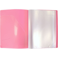Папка файл  20лист 0,50мм, А5 с клапоном, розовая