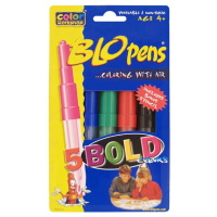 Фломастеры воздушные  5цв "Centropen Pastel " с трафаретом