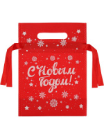 Мешок для подарков 24*18*9см "Снежный вихрь" полиэстер
