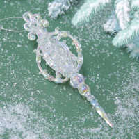 Подвесное украшение 17 см "Сосулька" пластик