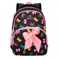 Рюкзак школьный 27*40*20см Grizzly "Черный" полиэстер