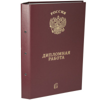 Папка д/дипломных работ А4, без бумаги, НА БОЛТАХ мет, 3отв. красная