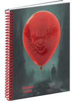 Записная книжка А5  96л., тв. обл., гребень, "Красный шарик" мат лам+выб лак, 60гр/м, клетка