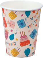 Набор для праздника "С днём рождения" тарелка 6 шт, стаканы 6 шт, колпаки 6 шт