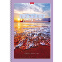 Тетрадь А4  80л кл. спираль "Закаты" многоуров.перфорация