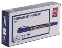 Маркер перманентный двухсторонний  0,5мм и 1мм , синий