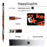 Карандаш ч/гр BV HappyGraphix. Keep Away. Private НВ