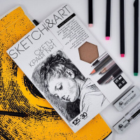 Папка для скетчинга А5 30л "SKETCH&ART" 125гр/м2, крафт