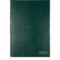 Ежедневник дат. 2025г А5 Attomex 336стр., темно-зеленый, бумвинил, офсет 60г/м2