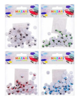 Набор "Глазки подвижные с ресницами" 10мм, 60 шт