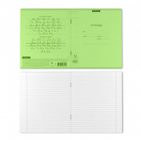 Тетрадь А5 12л лин. Erich Krause  пласт.обл. "Классика CoverPrо Neon", зеленая