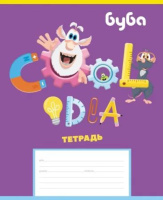 Тетрадь А5 12л косая лин. с доп.горизонт.лин. Hatber "Буба" 5диз.в сп.,белизна 98%