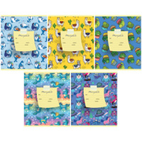 Тетрадь А5 12л лин. ПЗБМ "Лама и друзья" тисн.фольгой, белизна 100%*