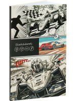 Скетчбук А5  16л., гармошка, 150гр/м2 "Гонки" для МАРКЕРОВ