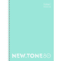 Тетрадь А4  80л ЛИН. спираль "NEWtone PASTEL Мята" многоуровн.перфор., глянц.лам.