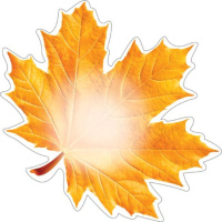 Украшение на скотче 18*18см "Лист кленовый" желтый