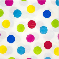 Салфетка "Горошек" 33*33см, 12 шт.