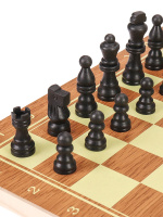 Шахматы деревянные, поле 34*17см, фигуры пластиковые