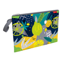 Папка А4 (250*365) с петлей, молния, ткань "Lime"