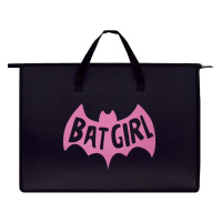 Папка А3 (450*330*90) с ручками, молния, пластик "Летучая мышь"