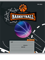 Тетрадь А5 12л косая лин. с доп.горизонт.лин. Проф-Пресс "Спорт и мяч" 5диз.в сп.