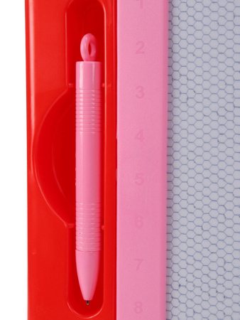 Доска магнитная для рисования 28*28см  (волшебный экран) черно-белая, счеты, штампы