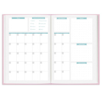 Ежедневник школьника А5 64л., тв.пер.,"Нежные цвета" мат.лам., тисн. фольгой, розовый