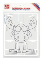 Трафарет витражный "Лось"