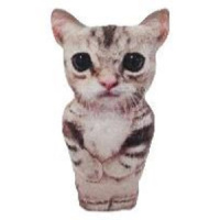 Мягкая игрушка 40см "Кот Мем" серый