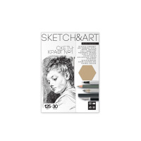 Папка для скетчинга А5 30л "SKETCH&ART" 125гр/м2, крафт