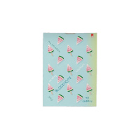 Блокнот А7  40л скоба "Арбузики" клетка, ассорти