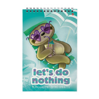 Блокнот А5  40л гребень "Карибские ленивцы" клетка