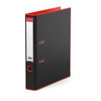 Регистратор А4 50мм, Accent, красный, метал. окантовка, карман