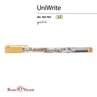 Ручка гелевая Sketch&Art  0,8мм "Uni Write" золотая