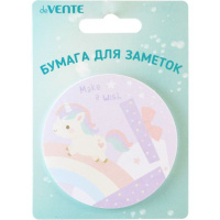 Бумага с липким краем  30л, фигурная " Magic unicorn",  ассорти