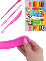 Пластилин супер легкий 100цв*10гр, 100 шт/уп, 3 стека