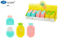 Ластик Basir "Ананас" фигурные, ассорти, 6*3см, в пластик.футляре