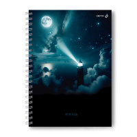 Тетрадь А4  80л кл. гребень Светоч "Лунный свет"
