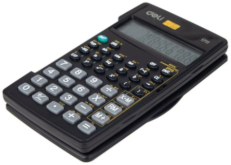 Калькулятор   8+2 разр. Deli  научный, черный E1711