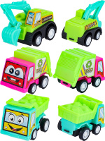 Набор машинок 6 шт, Строительная техника, ассорти в сумке