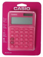 Калькулятор 12 разр. CASIO MS-20UC-RD настольный, красный