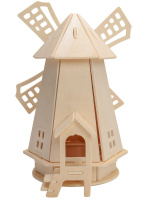 Изготовление модели из дерева "Ветрянная мельница" 36 дет.