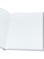 Блокнот А5 7БЦ  80л "С закрытыми глазами" глянц.лам., лен+серебро